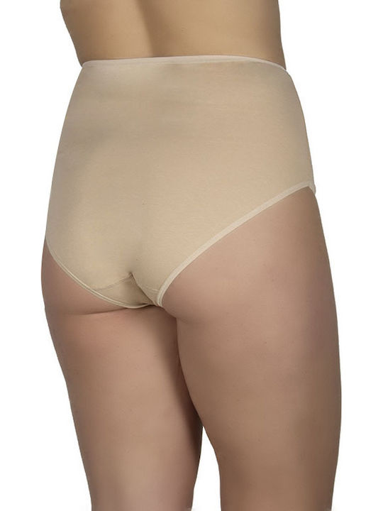 A.A UNDERWEAR Baumwolle Hohe Taille Damen Slip MultiPack Beige