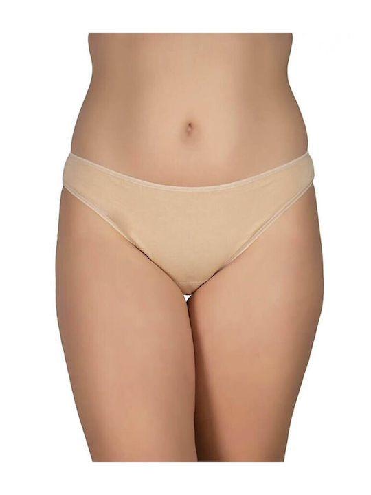 A.A UNDERWEAR TAI Βαμβακερά Γυναικεία Slip MultiPack Μπεζ