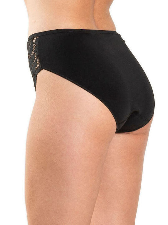 A.A UNDERWEAR Τai Plus Femei Alunecare 2Pack cu Dantelă Negre