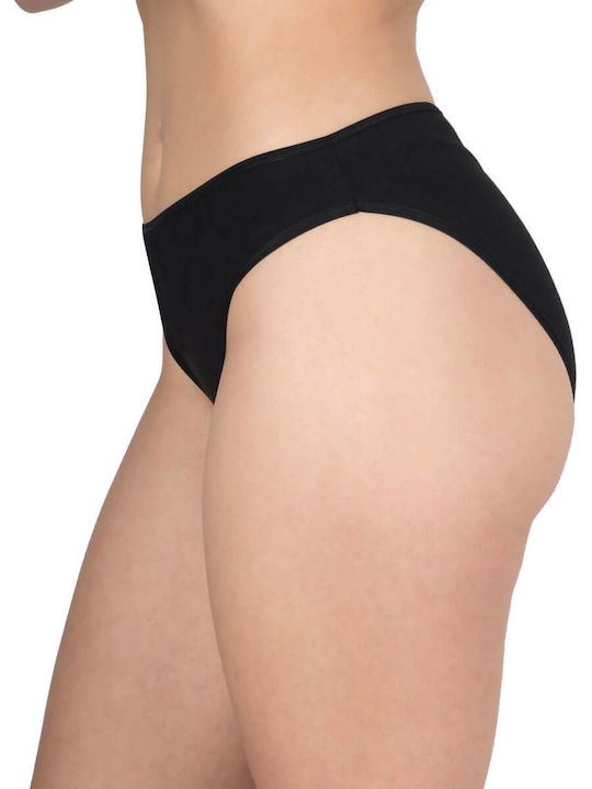 A.A UNDERWEAR Tai Bumbac Femei Alunecare MultiPack Negre