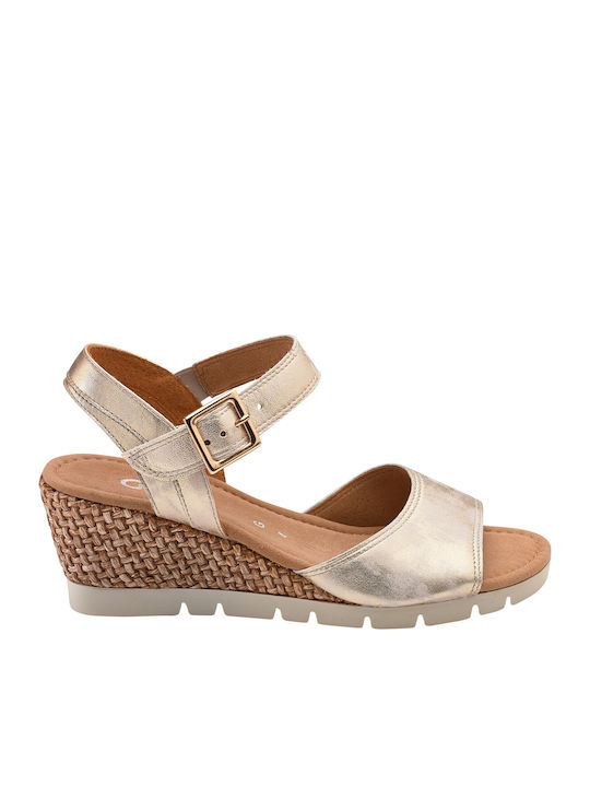 Damenplattformen Beige