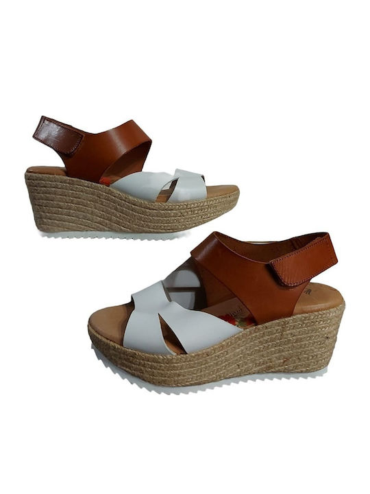 Damenplattformen Tabac Braun