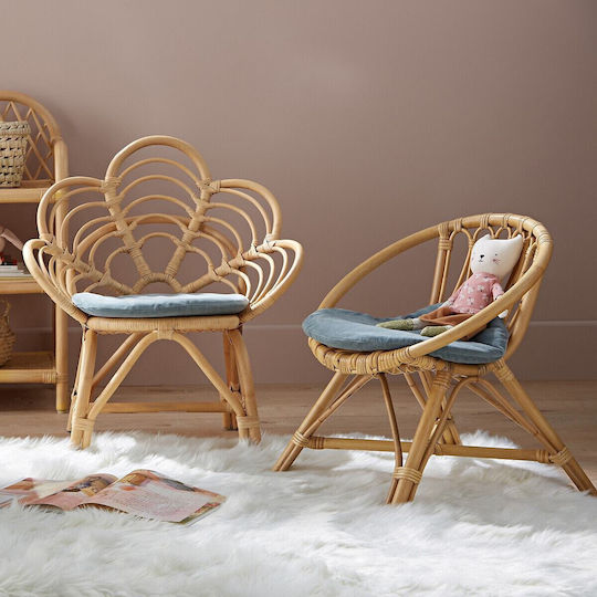 La Redoute Interieurs Възглавница За Стол За Градина Кръгла Синя 35x45см