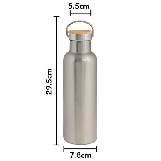 Koupakoupa Banksy Balloon Girl Μπουκάλι Θερμός Ανοξείδωτο 750ml Ασημί