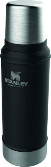 Stanley Classic Legendary Bottle Thermos Stainless Steel BPA Free 750ml Matte Black Pebble with Cap-Cup