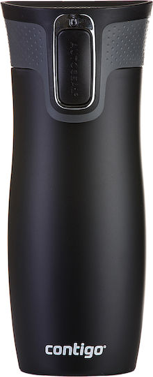 Contigo West Loop Ποτήρι Θερμός Ανοξείδωτο BPA Free 470ml Μαύρο με Επιστόμιο