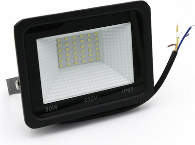 Adeleq Waterproof LED Floodlight 30W Natural White 4000K IP65