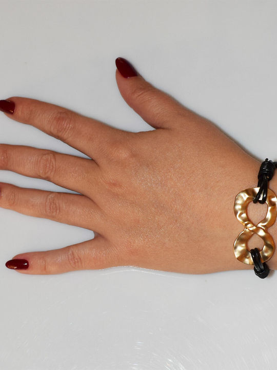 Bizoutaki Bracelet with design Infinity made of Leather