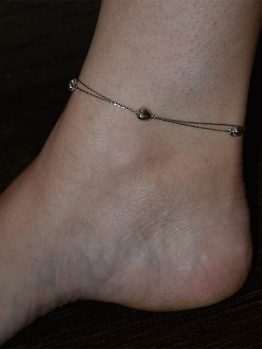 Bizoutaki Bracelet Anklet with design Heart made of Brass