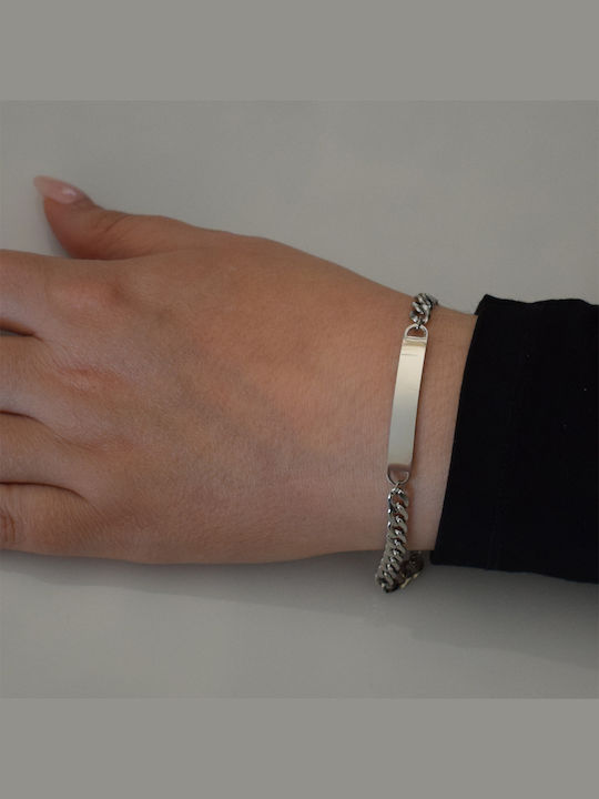 Bizoutaki Damen Armband Id aus Stahl