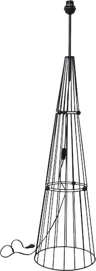 Heronia Vintage Stehleuchte H130xB32cm. mit Fassung für Lampe E27 Schwarz