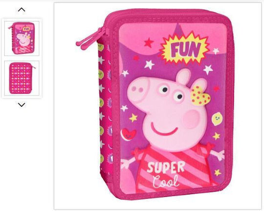 Διακάκης 3D Peppa Pig Κασετίνα Γεμάτη Ροζ