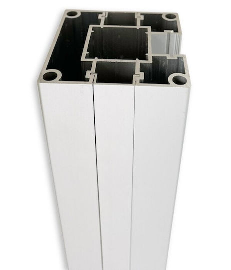 Showood Träger für Gartenzaun aus Aluminium 7.5x7.5x180cm 1Stück