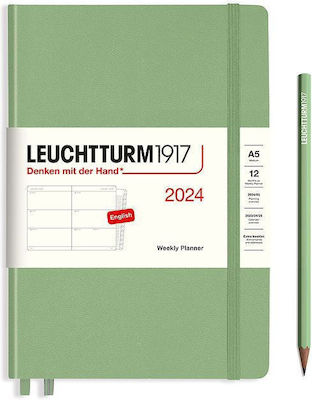 Leuchtturm1917 LEUCHTTURM1917 Weekly Agenda 2024 Green