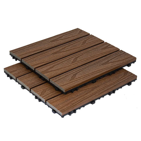 Showood Placă pentru Podea de Grădină din WPC 30x30buc 1buc