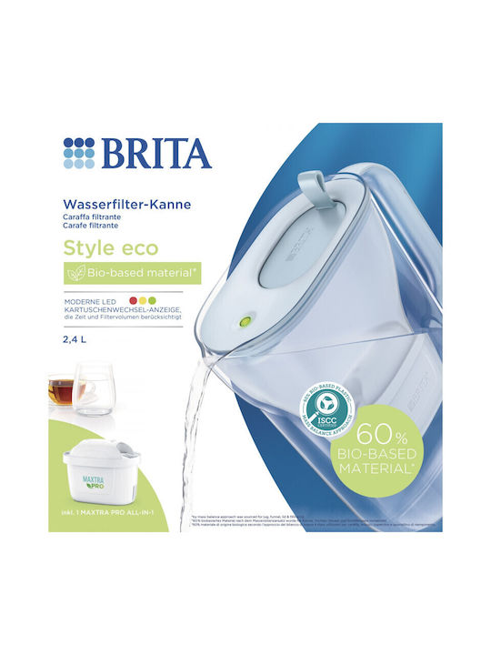 Brita Serving Jug Plastic Glacier Blue with Filter 2400ml