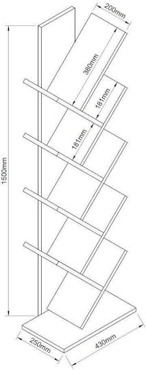 Bibliothek Azizi Graue 35x19.5x130cm