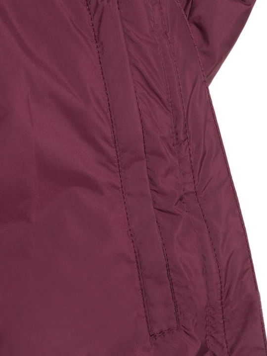Lungă Jachetă de femei Puffer Burgundy