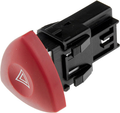 NTY Car Hazard Lights Switch for Opel Movano / Vivaro Renault Laguna / Trafic 4pin Red /AJ