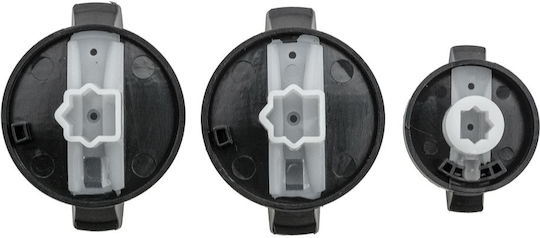 NTY Car Air Conditioning Switch for Volkswagen Transporter / T5 T5 2003 3τμχ Black