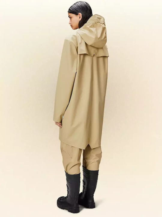 Women's for Hiking Short Lifestyle Jacket Waterproof for Spring or Autumn Beige