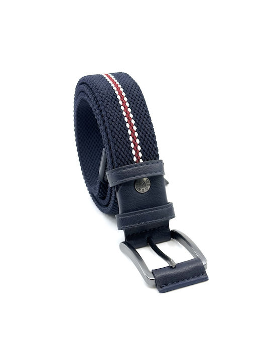 Legend Accessories Men's Knitted Leather Elastic Belt Multicolour