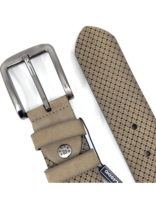 Men's Belt Leather Beige
