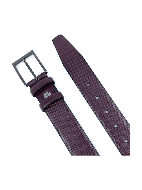 Men's Belt Leather Burgundy