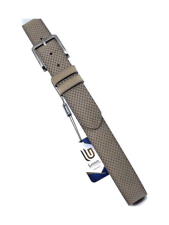 Men's Belt Leather Beige