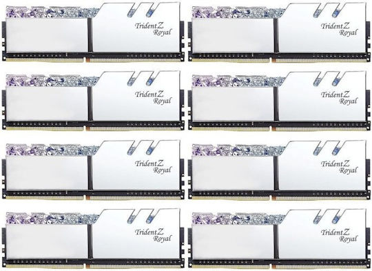 G.Skill Trident Z Royal 128GB DDR4 RAM with 8 Modules (8x16GB) and 3200 Speed for Desktop