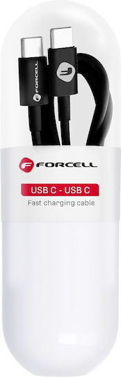 Forcell C293 USB 3.0 Cable USB-C Male - USB-C 48W Black 1m FOCB-152283