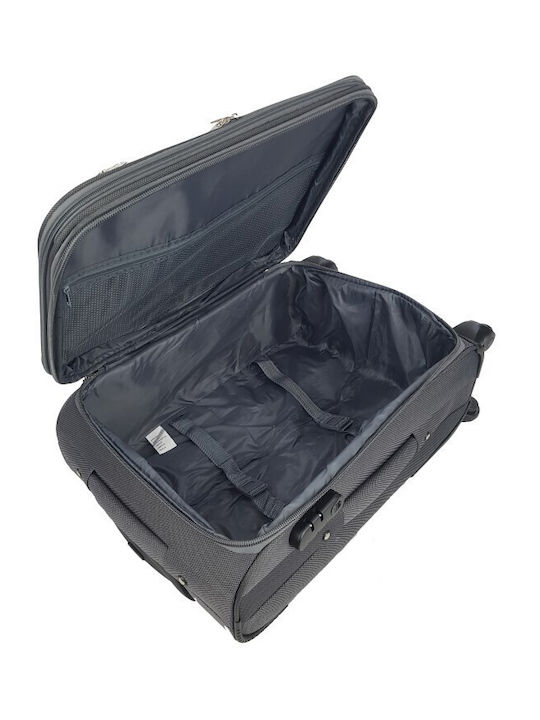 Playbags Mittlerer Stoff-Reisekoffer Grau mit 4 Rädern Höhe 65cm