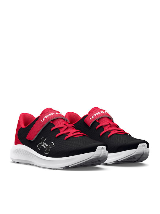 PS Pursuit 3 Kids Sports Shoes Running with Hoop & Loop Closure Black