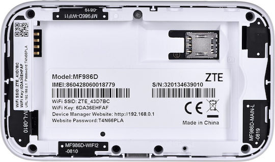 ZTE 4G uFi MF986D Wireless 4G Modem / Router DSL portabil Wi-Fi 5