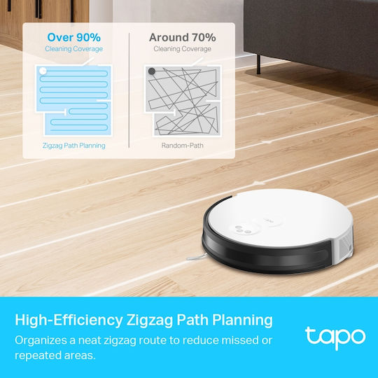 TP-LINK Tapo RV10 Plus Aspirator Robot pentru Aspirare & Spălare cu Wi-Fi Albă
