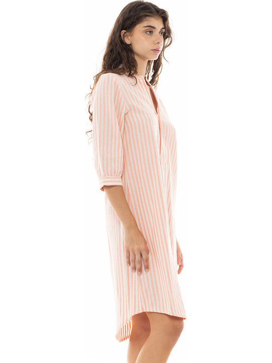 Pink Label Рокля За Плаж Оранжева