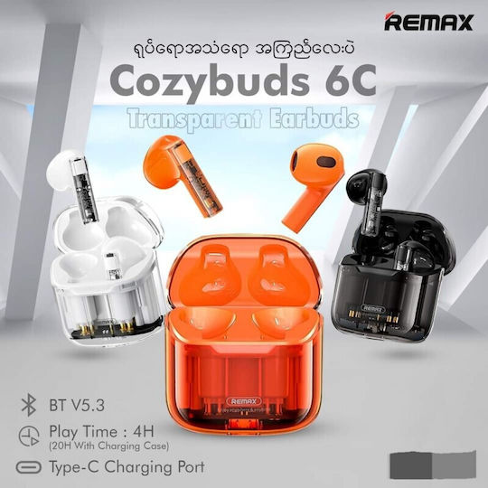 Remax Cozybuds 6C Bluetooth Handsfree Earphones with Charging Case Black