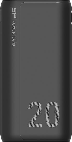 Silicon Power GS15 Power Bank 20000mAh με 2 Θύρες USB-A Μαύρο