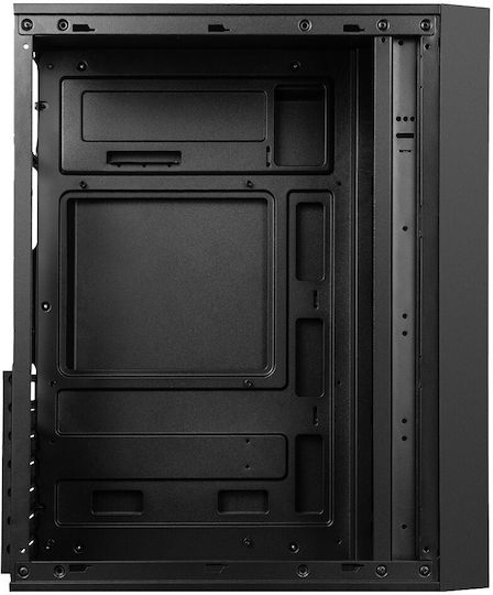Logic J23 Gaming Midi Tower Κουτί Υπολογιστή με Πλαϊνό Παράθυρο Μαύρο