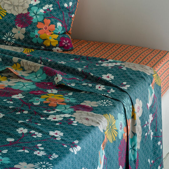 La Redoute Interieurs Σεντόνι Ημίδιπλο 180x290εκ. Μπλε