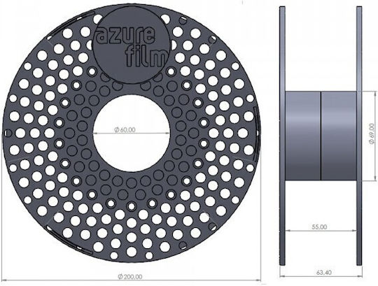 Azurefilm PLA 3D-Drucker Filament 1.75mm Rot 1kg
