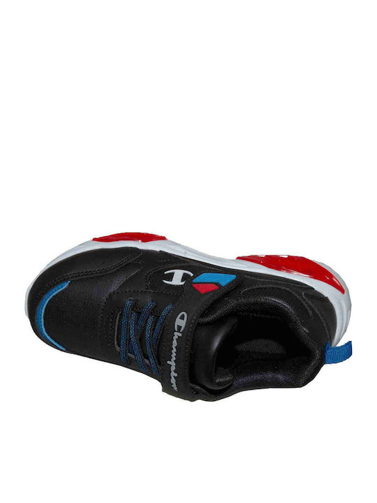 Wave Αθλητικά Παιδικά Παπούτσια Running με Σκρατς Μαύρα