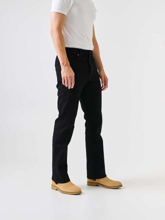 Hose Elastisch in Bootcut-Passform Schwarz
