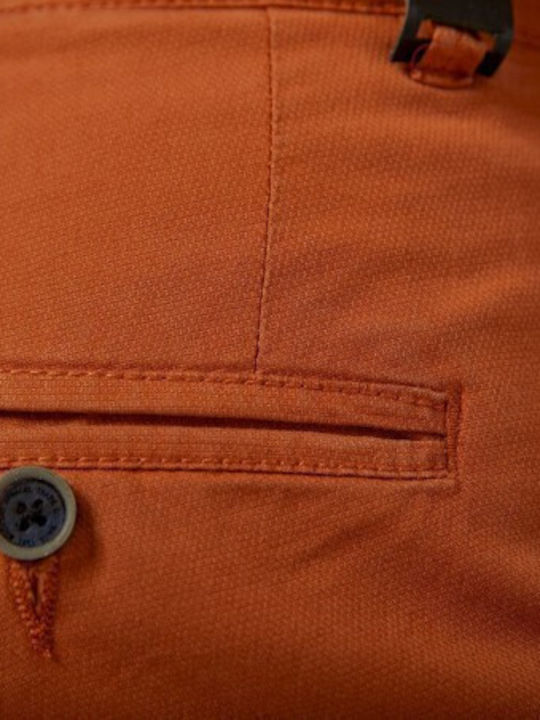 Pantaloni Chino cu Croială Slim Portocaliu