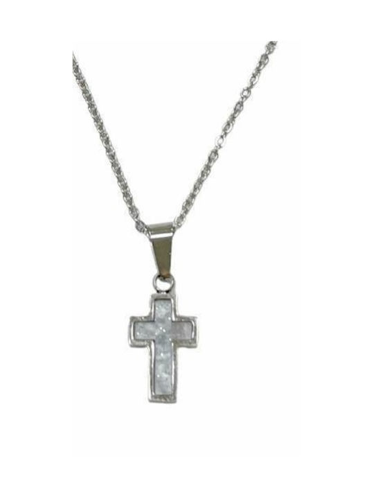 Tatu Moyo Cross from Steel with Chain