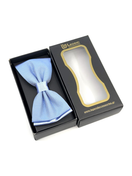 Legend Accessories Σετ Υφασμάτινo Παπιγιόν με Μαντήλι Γαλάζιο