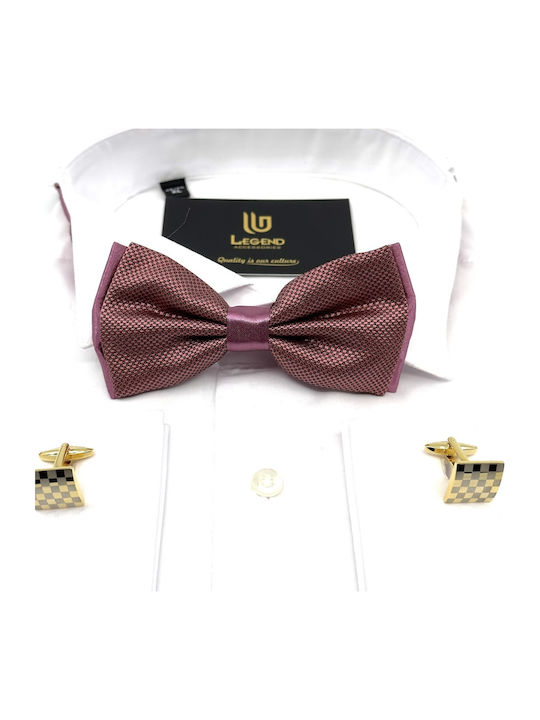 Legend Accessories Σετ Υφασμάτινo Παπιγιόν με Μαντήλι Κόκκινο