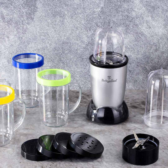 Berlinger Haus Μπλέντερ με Πλαστική Κανάτα 500 ml 400W Ασημί BH-9345