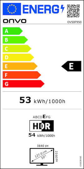 Onvo Smart Τηλεόραση 50" 4K UHD LED OV50F950 HDR (2023)