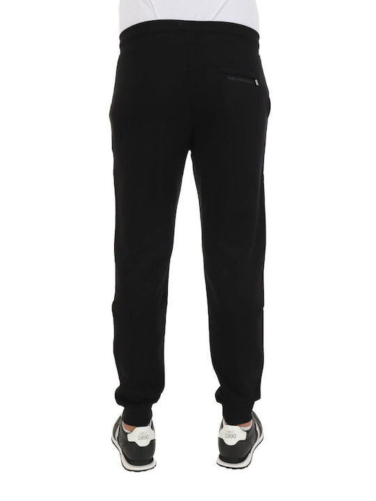 Karl Lagerfeld Men's Sweatpants with Rubber Black